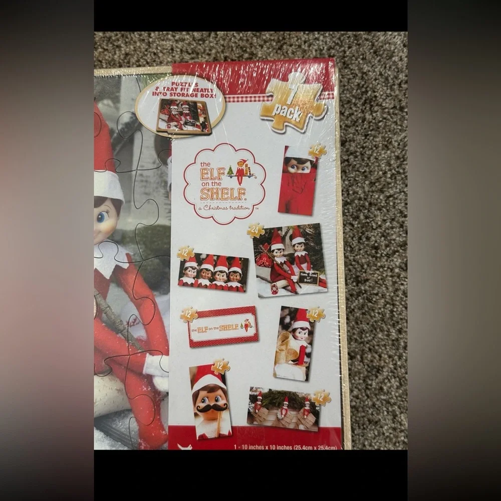 ELF on a SHELF 7 Wood Puzzles in a Storage Box Set! NEW rare! Grab this treasure